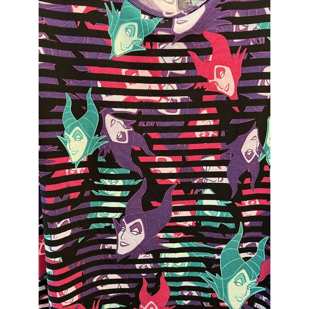 NEW Lularoe Womens Irma Tunic‎ Shirt Disney Maleficent DARK MULTICOLOR SMALL - Picture 4 of 7